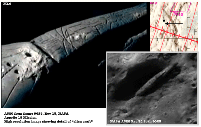 Uma Nave Espacial Alienígena na Lua