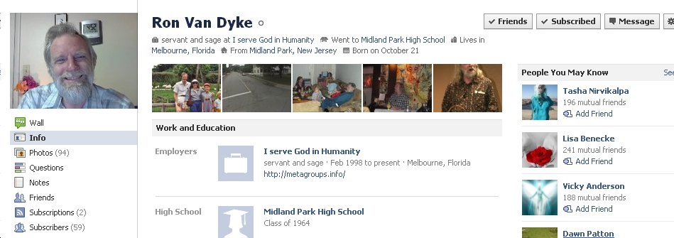 Ron Van Dyke's Facebook page