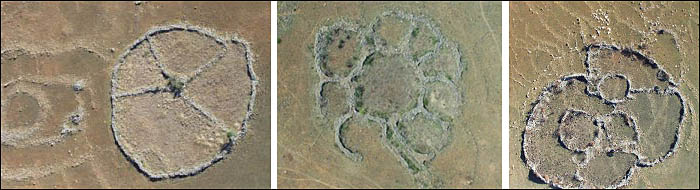 Luchtfoto's van enkele ruïnes